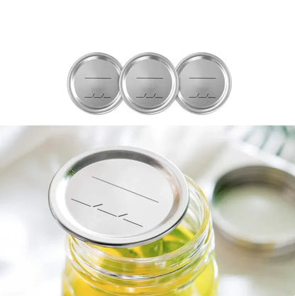 Mason Jar Lid with Split Tinplate Cover